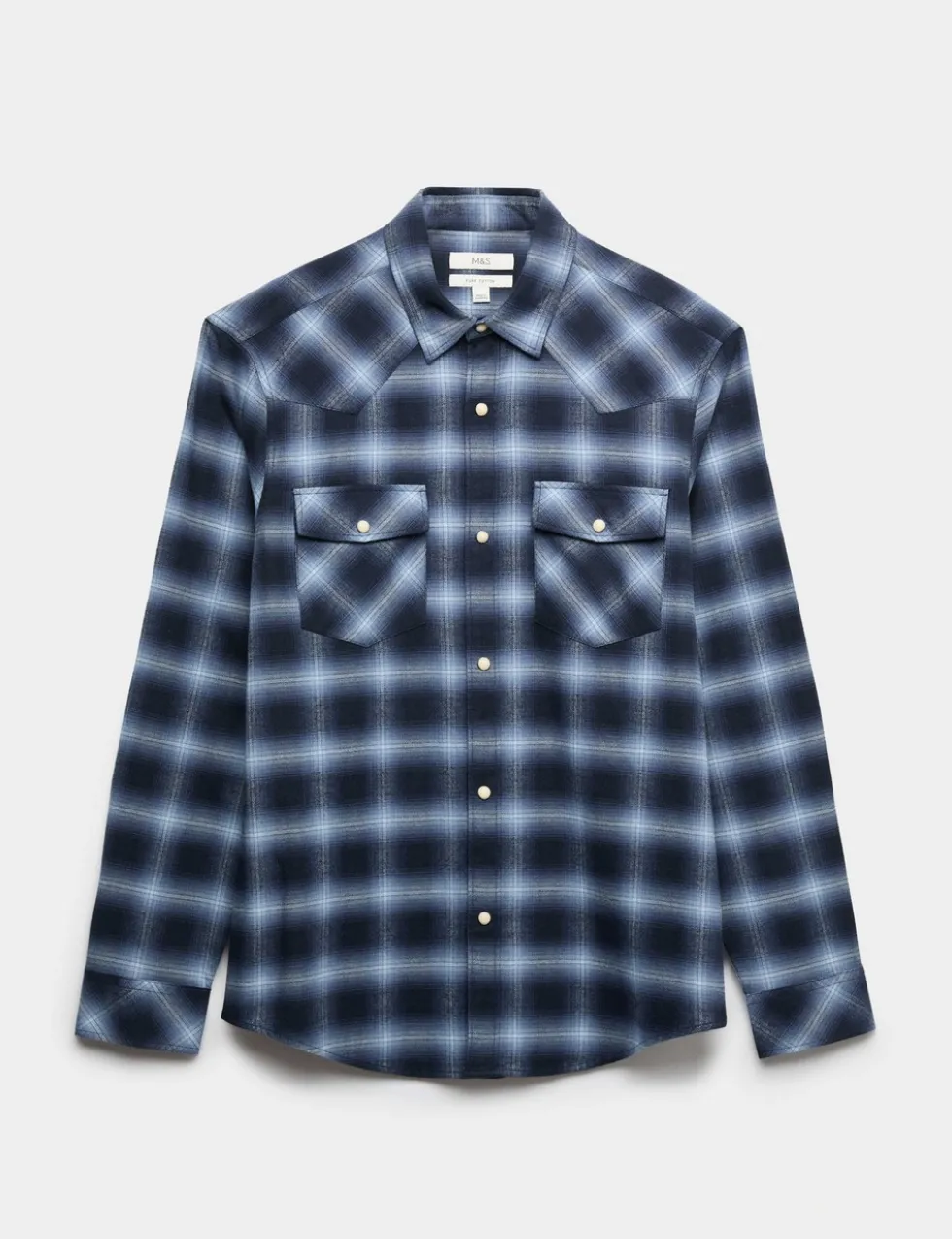 Regular Fit Pure Cotton Checked Flannel Shirt
