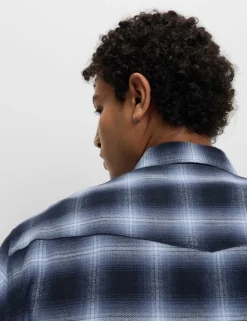 Regular Fit Pure Cotton Checked Flannel Shirt