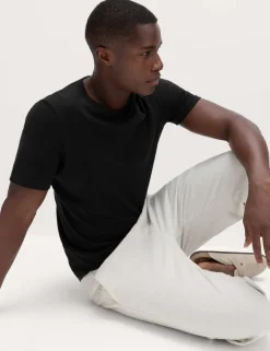 Regular Fit Pure Cotton Crew Neck T-Shirt