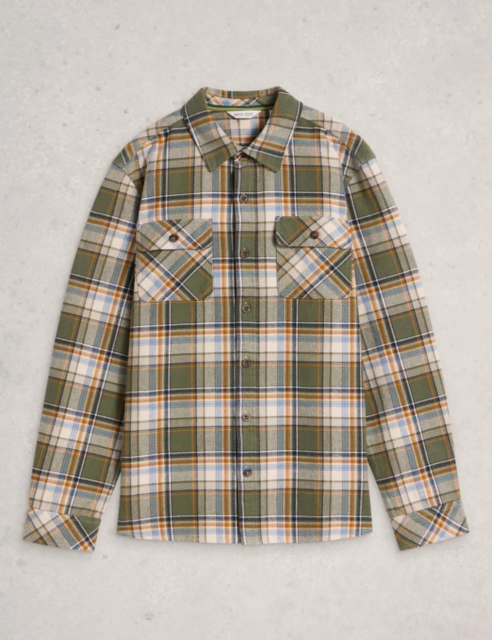 Regular Fit Pure Cotton Checked Overshirt