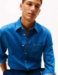Regular Fit Pure Cotton Denim Shirt