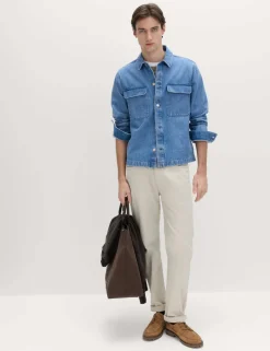 Regular Fit Pure Cotton Denim Overshirt
