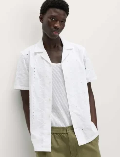 Regular Fit Pure Cotton Embroidered Shirt