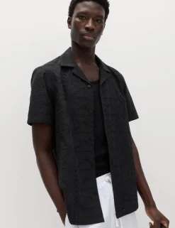 Regular Fit Pure Cotton Embroidered Shirt