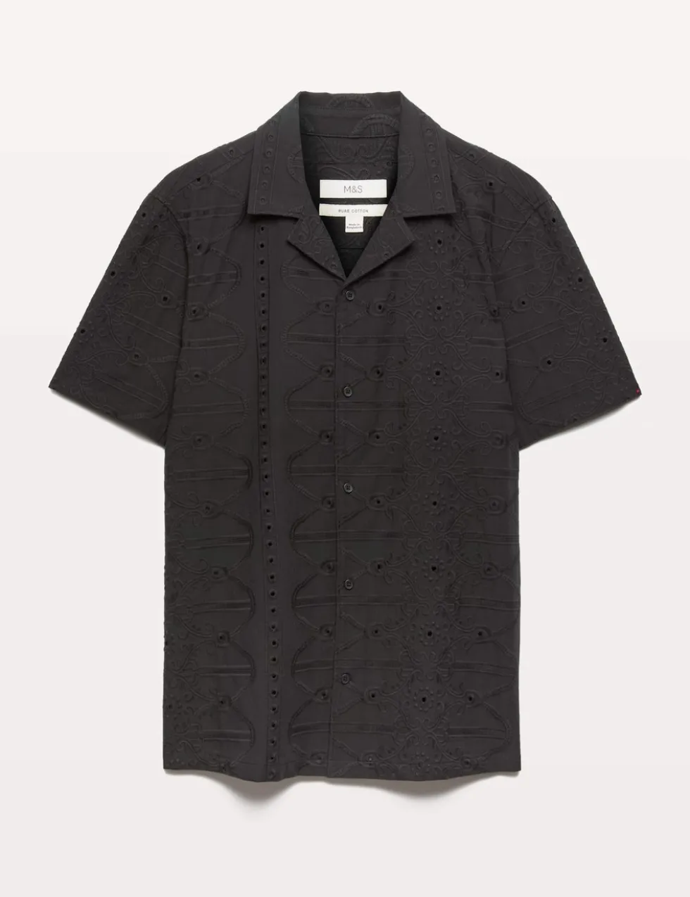 Regular Fit Pure Cotton Embroidered Shirt