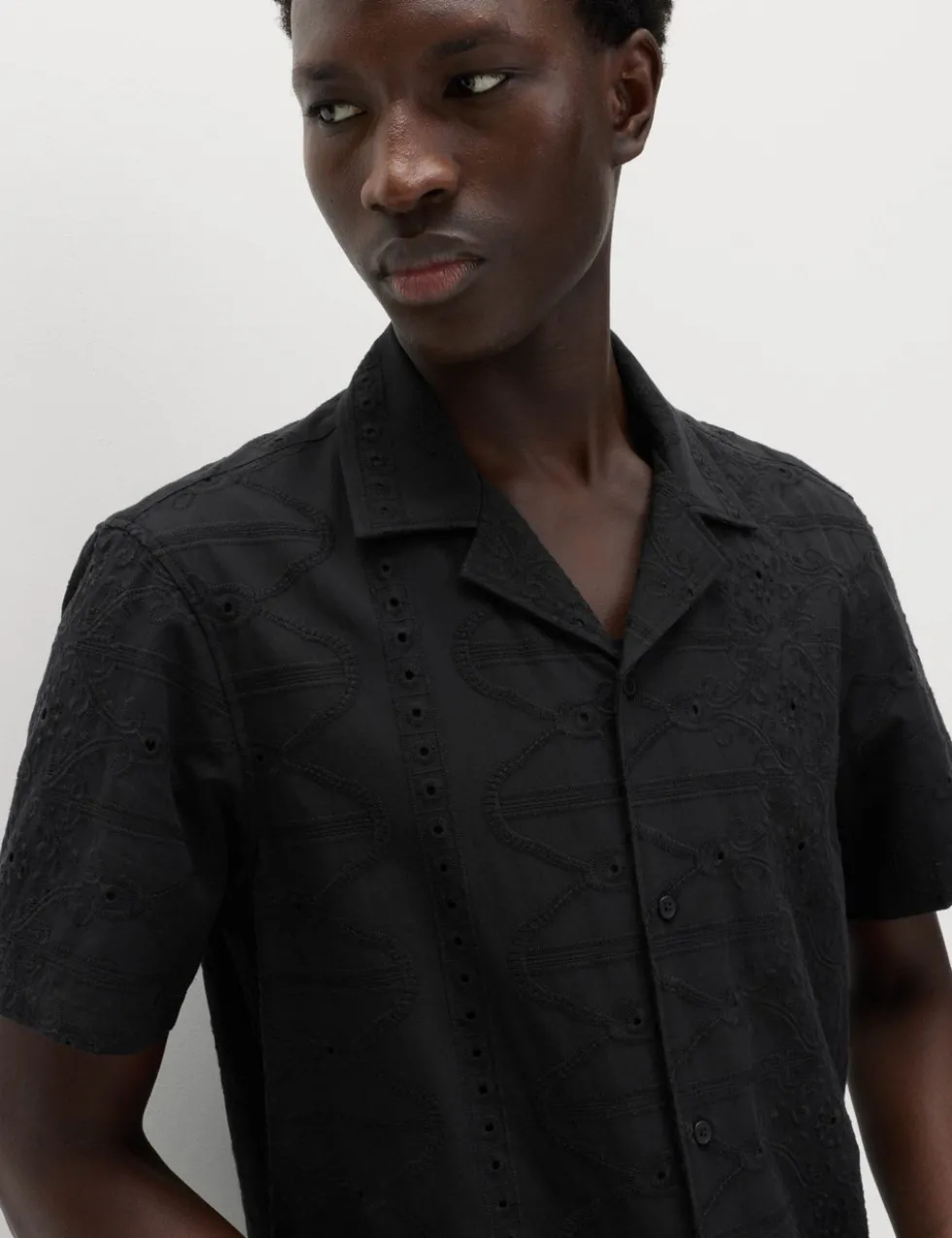 Regular Fit Pure Cotton Embroidered Shirt