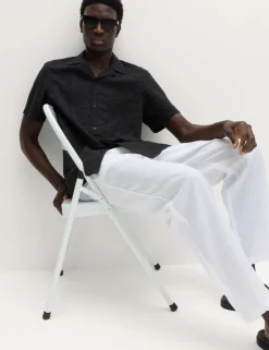 Regular Fit Pure Cotton Embroidered Shirt