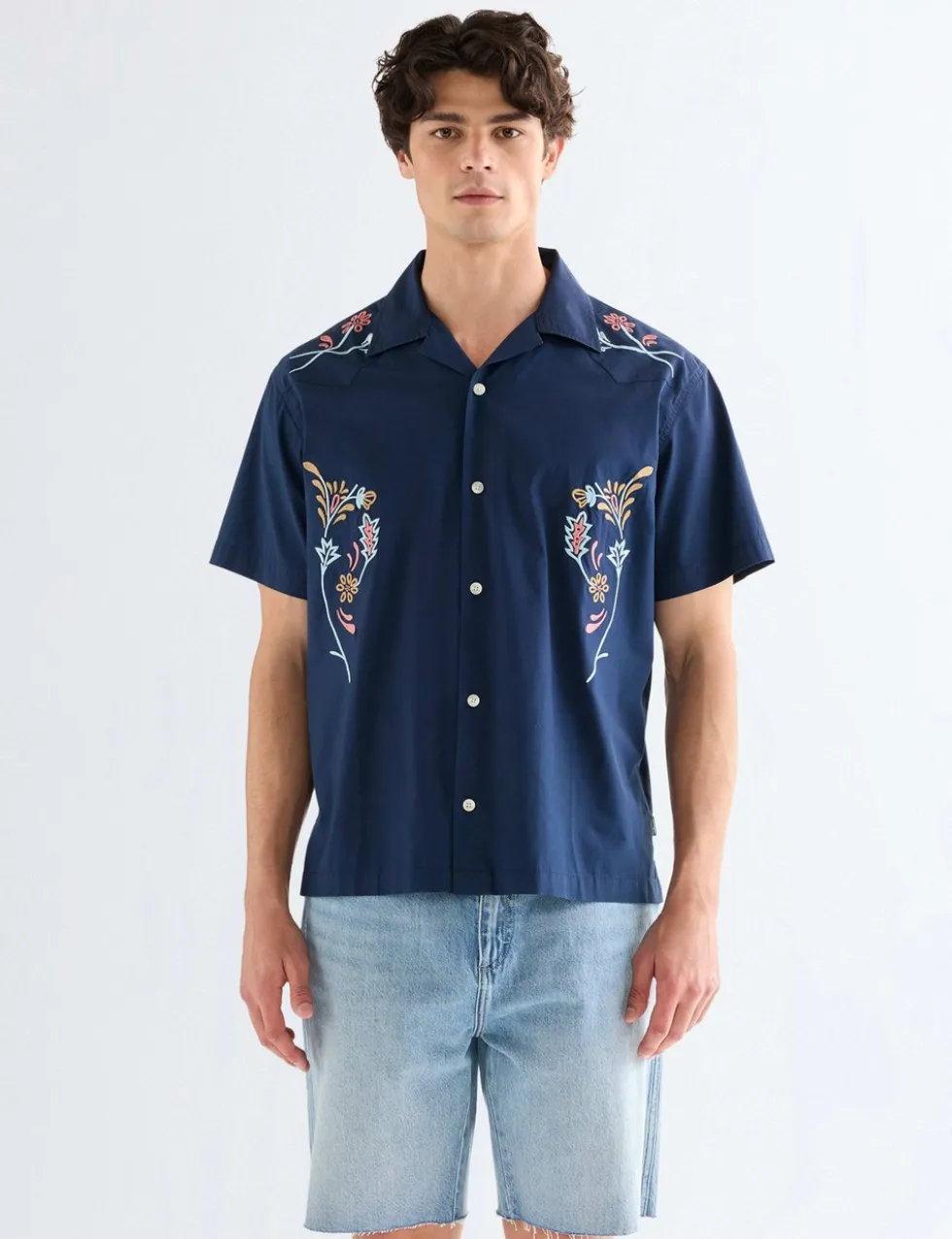 Regular Fit Pure Cotton Floral Short Sleeve Shirt