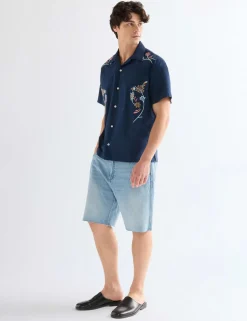 Regular Fit Pure Cotton Floral Short Sleeve Shirt