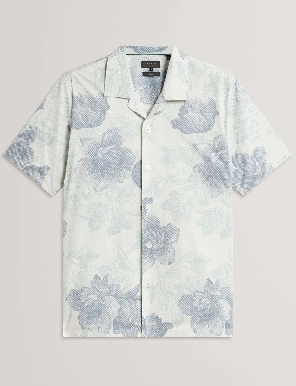 Regular Fit Pure Cotton Floral Short Sleeve Shirt