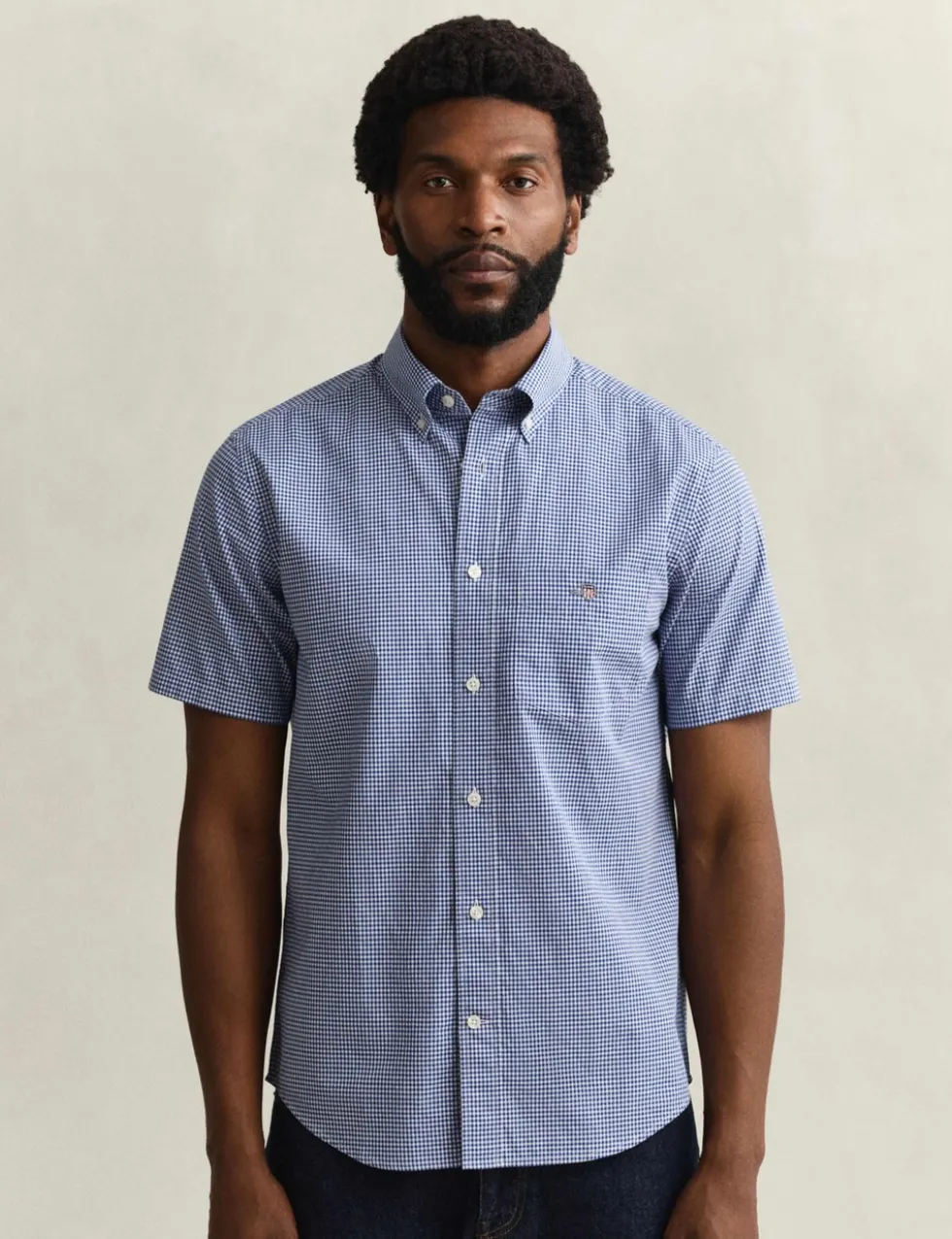 Regular Fit Pure Cotton Gingham Oxford Shirt