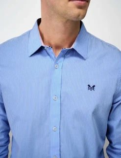 Regular Fit Pure Cotton Striped Poplin Shirt
