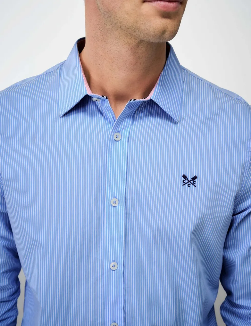 Regular Fit Pure Cotton Striped Poplin Shirt