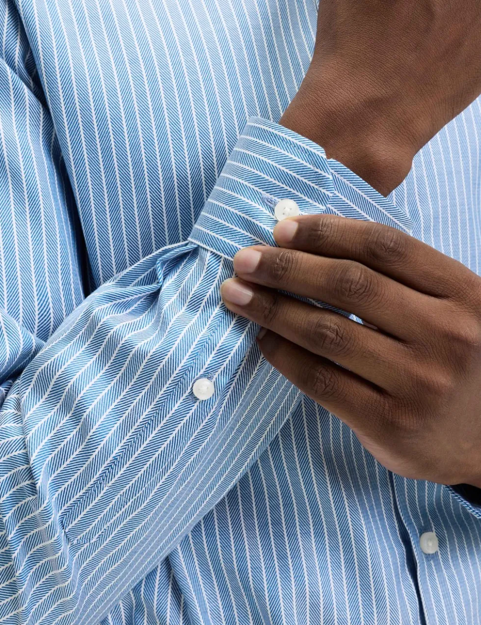 Regular Fit Pure Cotton Striped Luxury Shirt