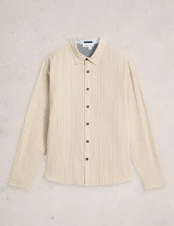 Regular Fit Pure Cotton Striped Shirt