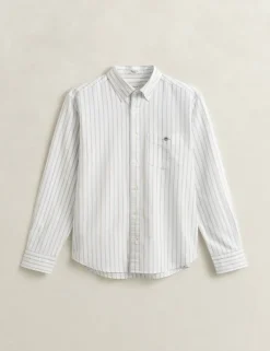 Regular Fit Pure Cotton Striped Oxford Shirt