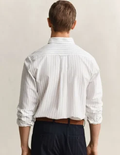 Regular Fit Pure Cotton Striped Oxford Shirt