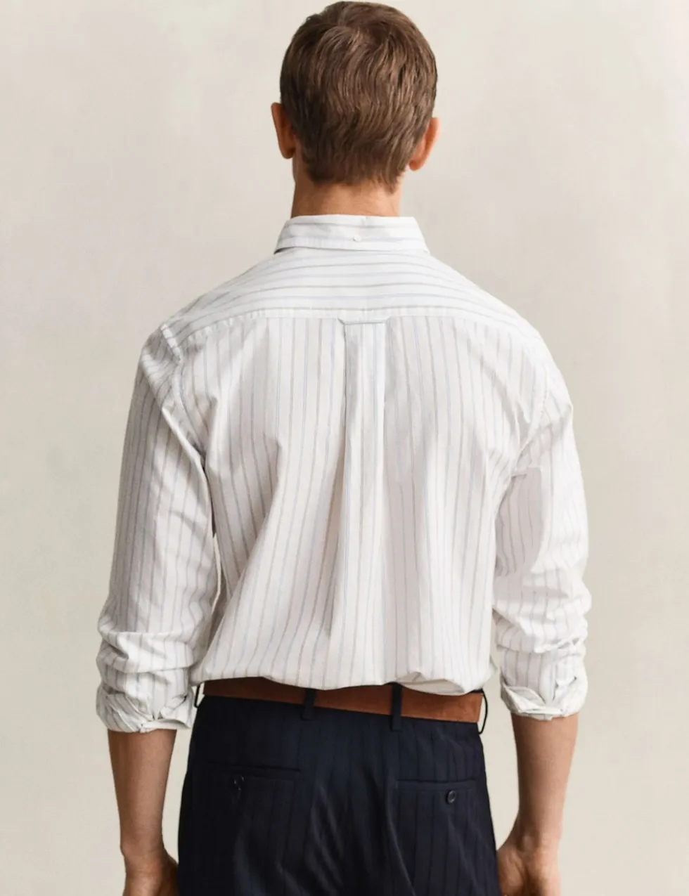 Regular Fit Pure Cotton Striped Oxford Shirt