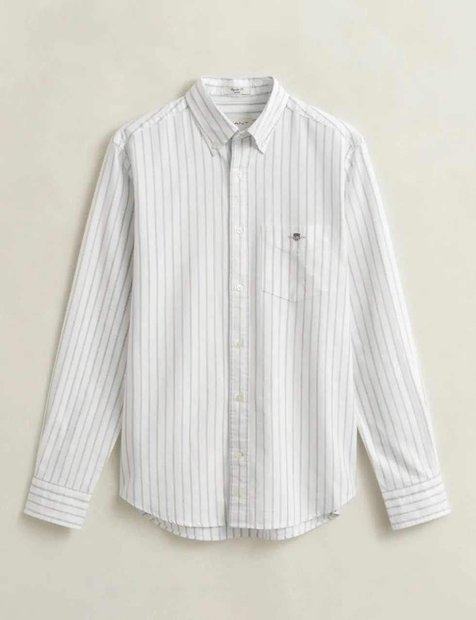 Regular Fit Pure Cotton Striped Oxford Shirt