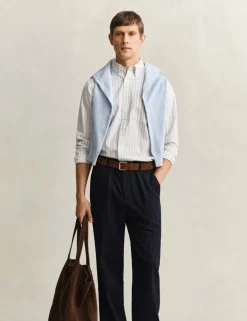 Regular Fit Pure Cotton Striped Oxford Shirt