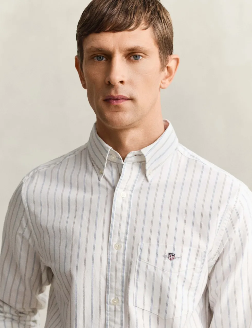 Regular Fit Pure Cotton Striped Oxford Shirt