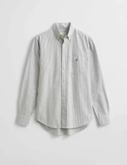 Regular Fit Pure Cotton Striped Oxford Shirt