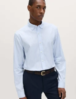 Regular Fit Pure Cotton Striped Shirt