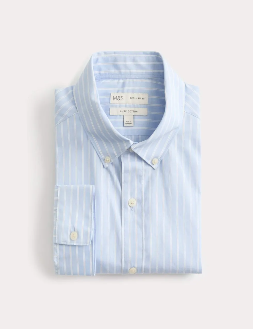 Regular Fit Pure Cotton Striped Shirt