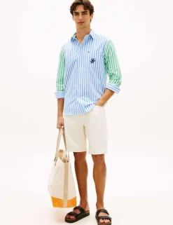 Regular Fit Pure Cotton Striped Shirt