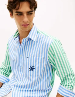 Regular Fit Pure Cotton Striped Shirt