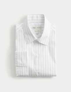 Regular Fit Pure Cotton Striped Shirt