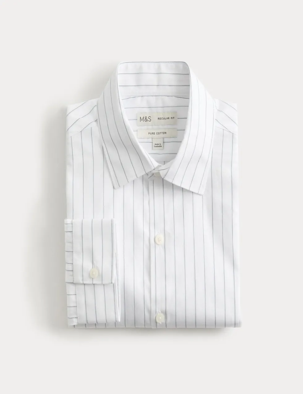 Regular Fit Pure Cotton Striped Shirt