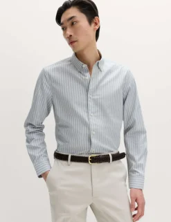 Regular Fit Pure Cotton Striped Shirt