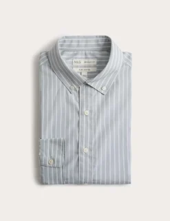 Regular Fit Pure Cotton Striped Shirt