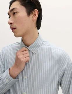 Regular Fit Pure Cotton Striped Shirt