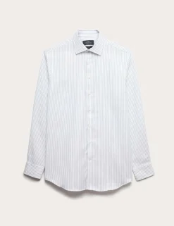 Regular Fit Pure Cotton Striped Luxury Shirt