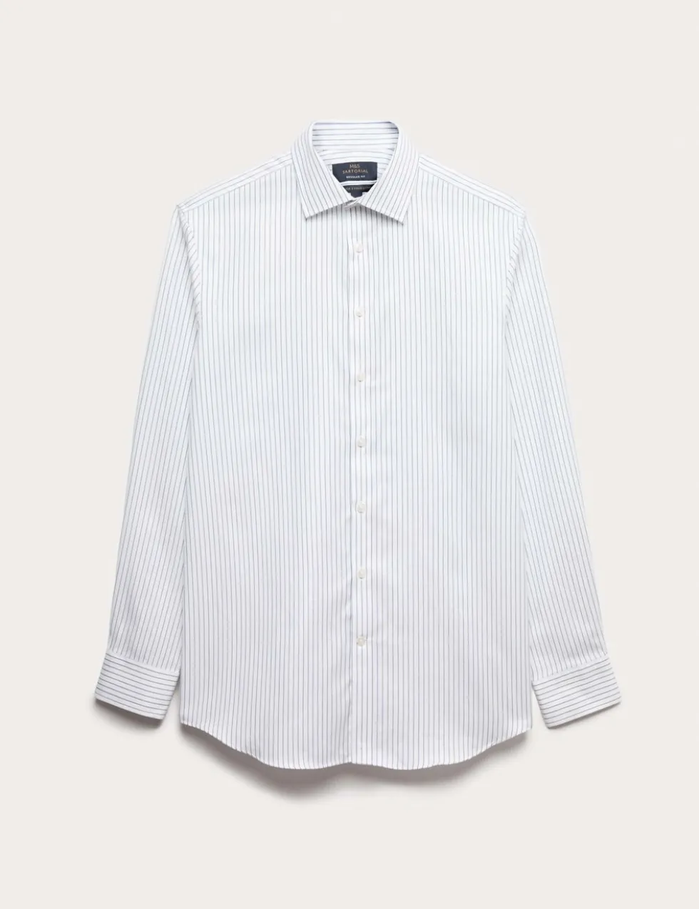 Regular Fit Pure Cotton Striped Luxury Shirt