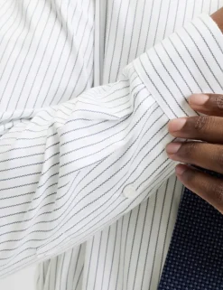 Regular Fit Pure Cotton Striped Luxury Shirt