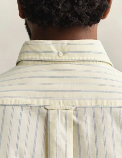 Regular Fit Pure Cotton Striped Oxford Shirt