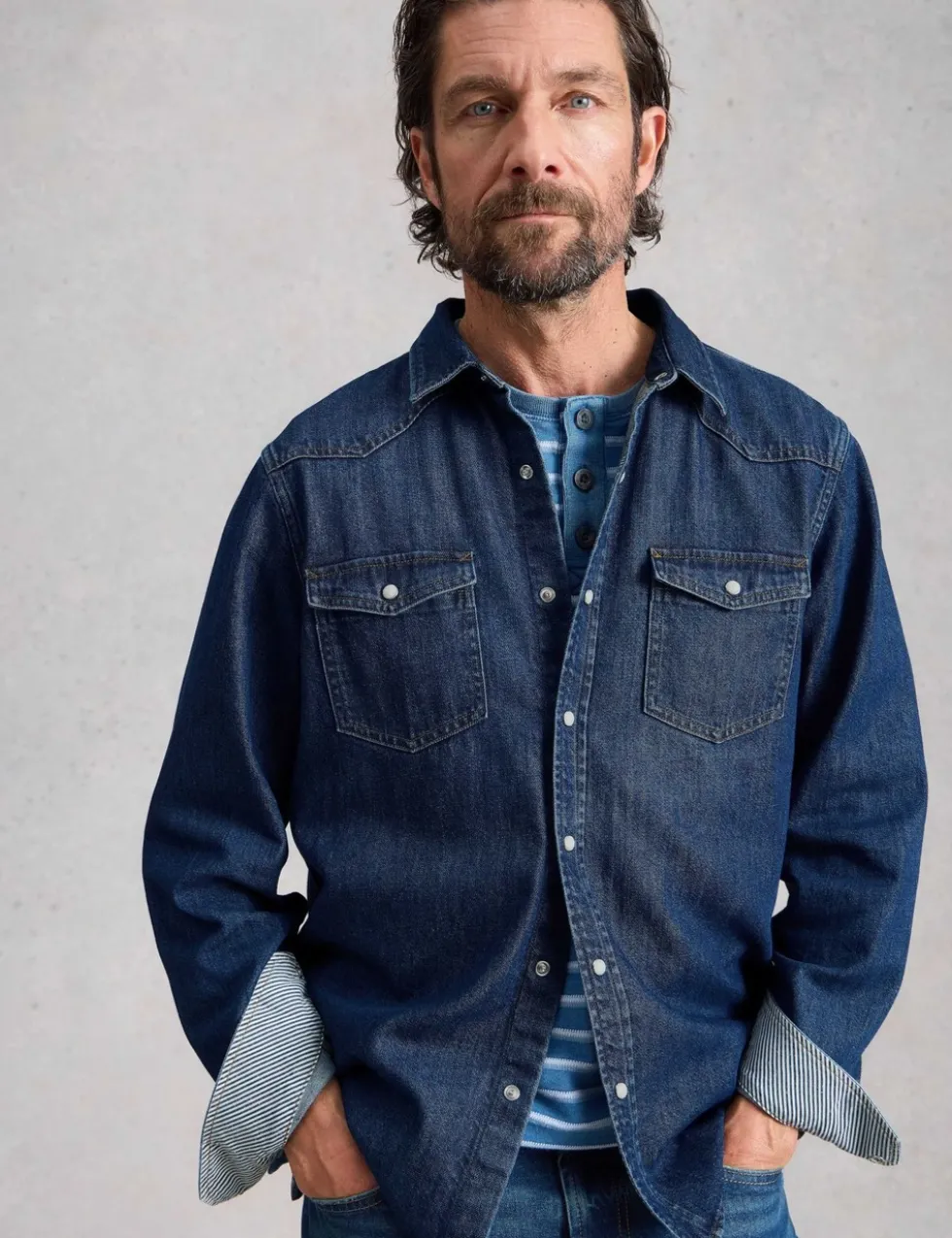 Regular Fit Pure Cotton Striped Shirt