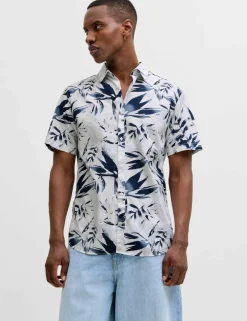 Regular Fit Pure Cotton Short Sleeve Hawaiian Shirt