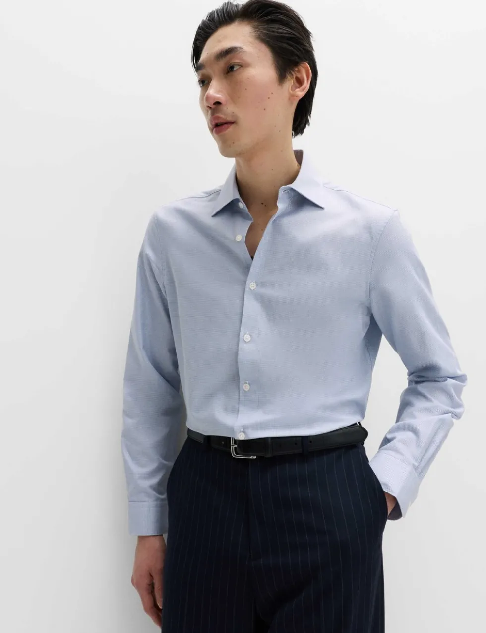 Regular Fit Pure Cotton Textured Shirt