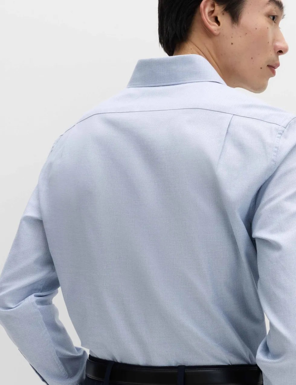Regular Fit Pure Cotton Textured Shirt