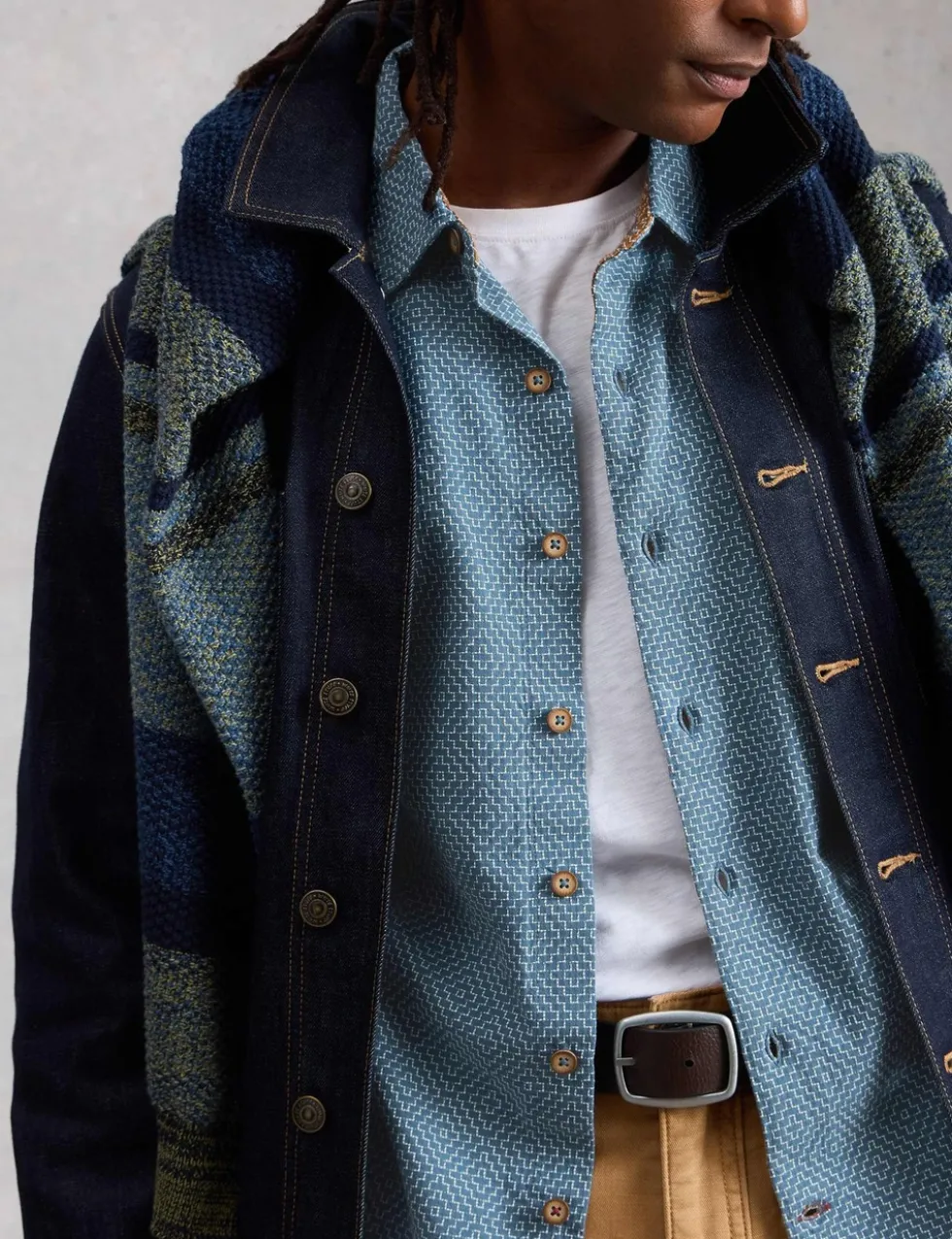 Regular Fit Pure Cotton Tile Pattern Shirt