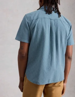 Regular Fit Pure Cotton Tile Pattern Shirt