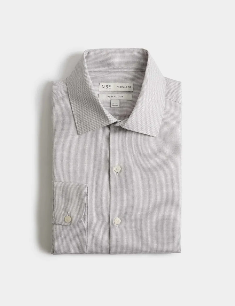Regular Fit Pure Cotton Textured Shirt