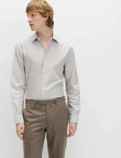 Regular Fit Pure Cotton Textured Shirt