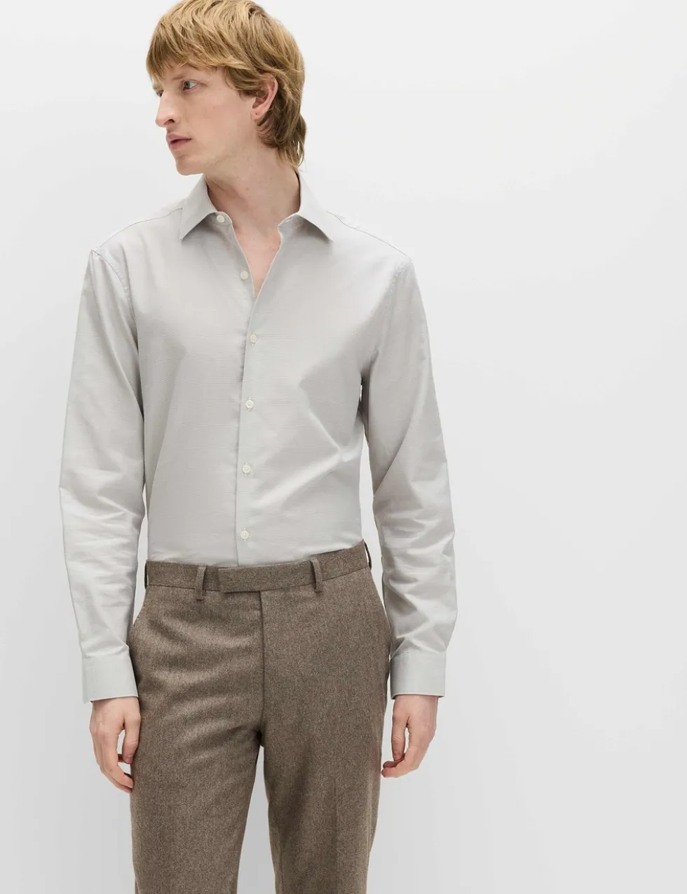 Regular Fit Pure Cotton Textured Shirt