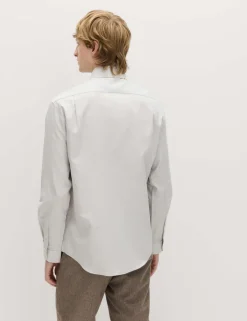 Regular Fit Pure Cotton Textured Shirt