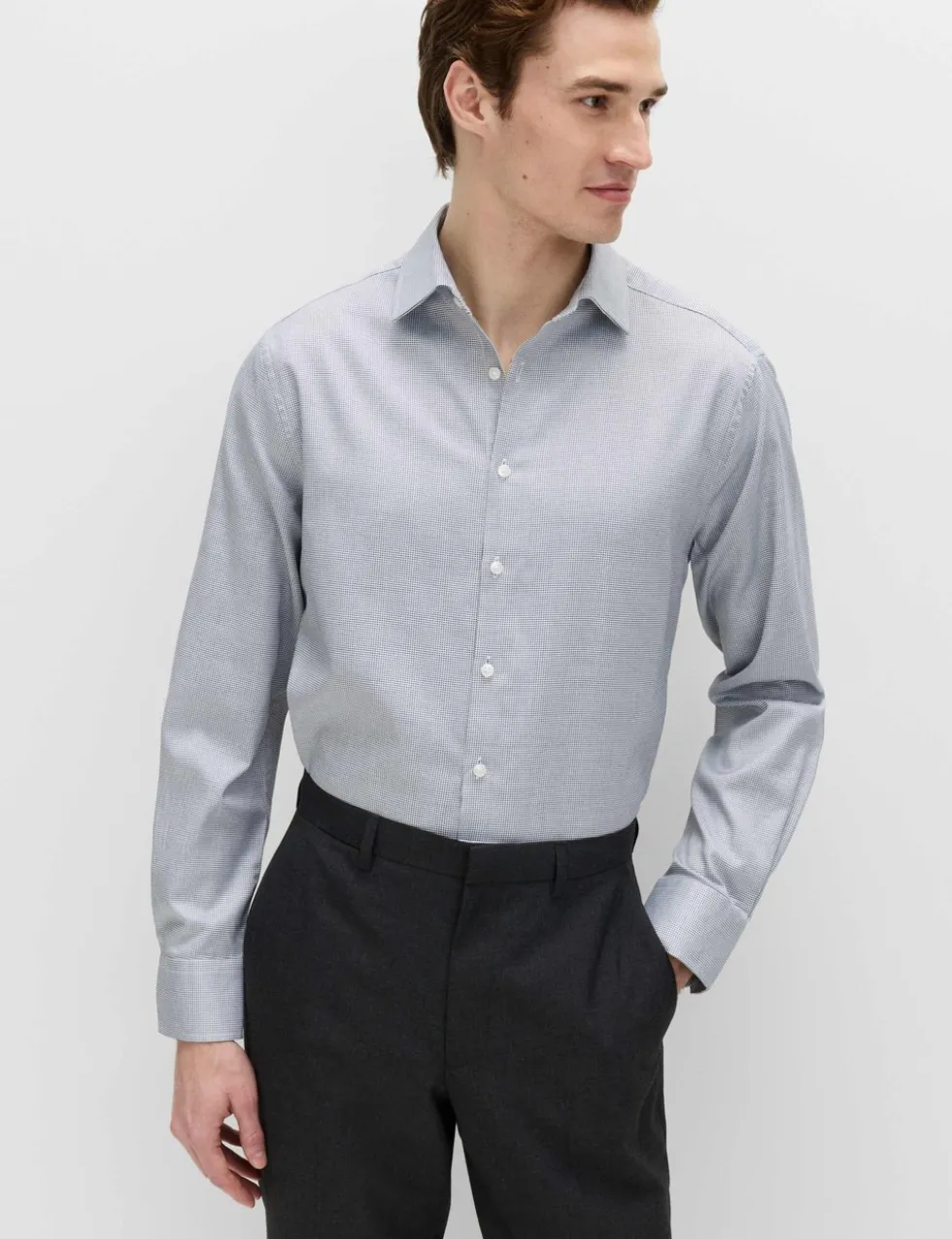 Regular Fit Pure Cotton Textured Luxury Shirt